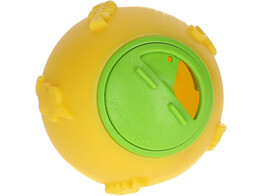 Snackbal voor kippen o 7 5 cm  geel