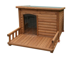 Niche pour chien avec terrasse 113X127X82 5cm