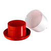 Abreuvoir double cylindre blanc/rouge  3L