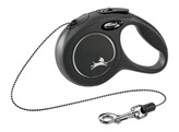 Laisse-corde Flexi NewClassic noir  taille XS  3m  max.8kg