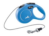 Laisse-corde Flexi NewClassic bleu  taille XS  3m  max.8kg