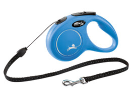 Laisse-corde Flexi NewClassic bleu  taille S  5m  max.12kg