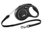 Laisse-corde Flexi NewClassic noir  taille S  8m  max.12kg