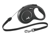 Laisse-corde Flexi NewClassic noir  taille S  8m  max.12kg