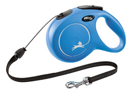 Laisse-corde Flexi NewClassic bleu  taille M  8m  max.20kg