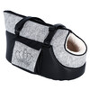 Sac de transport Chiara gris clair/noir  40X20X21cm