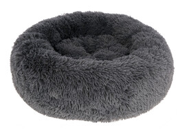 Knuffelbed Fluffy grijs  O 60 cm x 18 cm