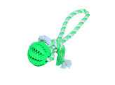 Rubber ball with rope  DENTAL LINE    ball  O 7 cm  ball with toy  30 cm