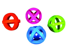 Rubber fence balls   Display 12 pcs  O 9 cm