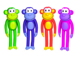 Latex monkeys   strip 12 pcs  16 cm