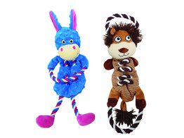 Plush donkey with rope   47 cm