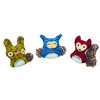 Fabric animals with plush and catnip   display 30 pcs  7 5 cm