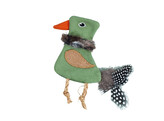 Canard en tissu avec herbe a chat   15 cm