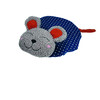 Coussin souris en peluche avec herbe a chat   O 18 cm  28 cm