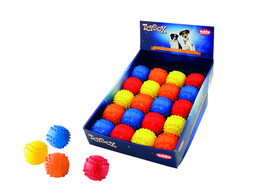 Rubber ball with knobs   display 20 pcs.  O 6 5 cm