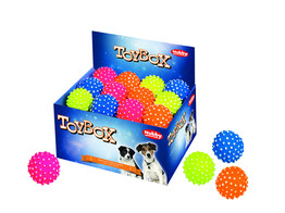 Foam rubber balls w. pins   7 2 cm  display 24 pcs