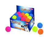 Foam rubber balls w. pins   7 2 cm  display 24 pcs