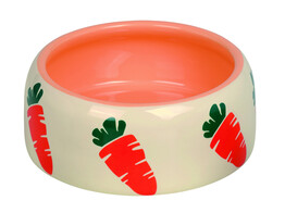 Ceramic feeding trough  CARROT    O 14 5 cm  500 ml