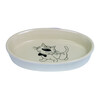 Cat ceramic dish oval   17 X 11 X 2 5 cm  120 ml