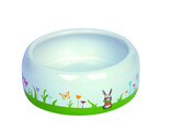 Rodent ceramic feeding trough  Flower    O 14 cm  500 ml