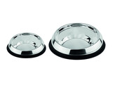 Stainless steel bowl flat snout dogs  with rubber ring   O 19 X 6 5 cm 