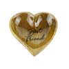 Wooden bowl  HEART   anti slip   16 x 16 cm  appr. 280 ml