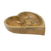 Wooden bowl  HEART   anti slip   16 x 16 cm  appr. 280 ml