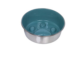 Anti-gulping stainless steel bowl  Paw   anti slip   20 cm 1 60 ltr