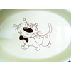 Cat ceramic dish oval   17 X 11 X 2 5 cm  120 ml