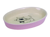 Cat ceramic dish oval   17 X 11 X 2 5 cm  120 ml