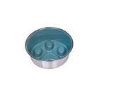 Anti-gulping stainless steel bowl  Paw   anti slip   16 cm 0 82 ltr