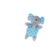 Plush elephant with catip   14 cm