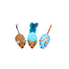 Souris en peluche avec herbe a chat   12 cm  set 3 pcs