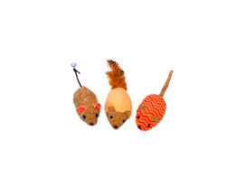 Plush mice with catnip   12 cm  set 3 pcs.