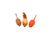 Plush mice with catnip   12 cm  set 3 pcs.