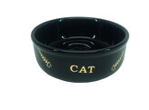 Ceramic cat basin  Golden Cat    O 13 5 x 4 5 cm  0 25 l