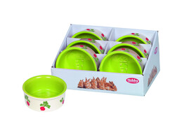 Rodent ceramic bowl  Radish    Display 6 pcs  O 10 x 4 0 cm  0 18 l