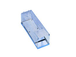 Rat cage-trap with steel sheet rocker   40 x 12 x 12 cm