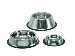 Stainless steel bowl flat  anti slip   15 5 cm 0 20 ltr