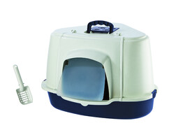 Cat corner toilet with roof special   L x B x H  70 x 57 x 48 cm