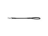 WAUDOG Softgenuine leather dog leash  rolled  D 13 mm  L 55 cm black