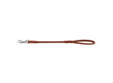 WAUDOG Softgenuine leather dog leash  rolled  D 13 mm  L 55 cm brown