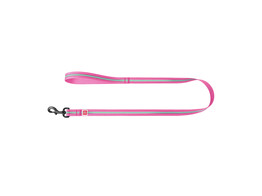 WAUDOG Nylon dog leash  glow in the dark/reflective  W 15 mm  L 122 cm pink