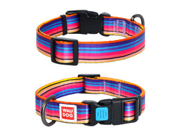 WAUDOG Nylon halsband voor honden met QR passport    Line 1 