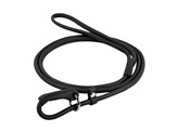 WAUDOG Softgenuine leather dog leash-halter  rolled  D 4 mm  L 135 cm black