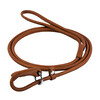 WAUDOG Softgenuine leather dog leash-halter  rolled  D 4 mm  L 135 cm brown