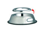 Stainless steel bowl SPLASH FREE  anti slip   29 5 cm 1 55 ltr