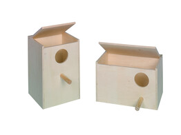 Parakeet nesting box horizontal   40 x 25 x 25 cm