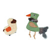 Canard en tissu avec herbe a chat   15 cm