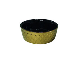 Ceramic bowl  Gold    O 20 x 7 cm  1 00 l